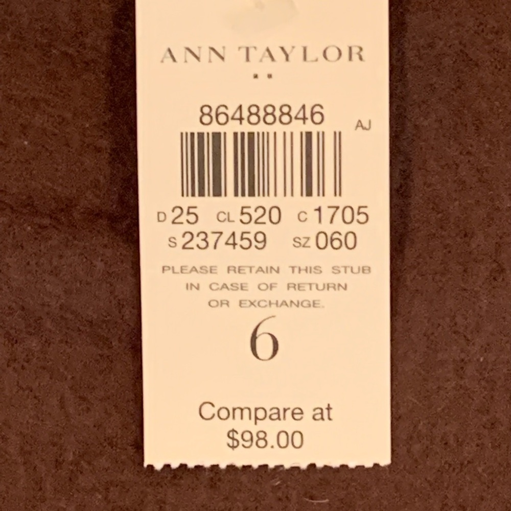 NWT Ann Taylor Fully Lined Pencil Skirt/Sz 6/Blk w/White-Teal Circles/Stretches - Picture 7 of 9